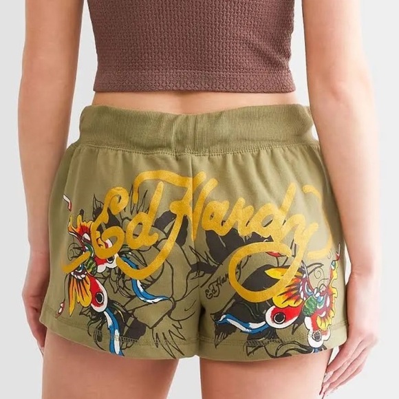 Ed Hardy Butterflies fleece Short - Picture 4 of 5